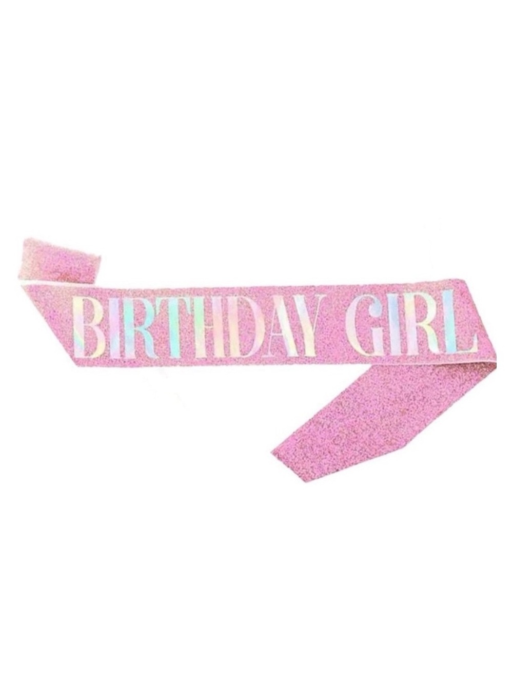 💞 New Pink Glitter Birthday Girl Party Sash